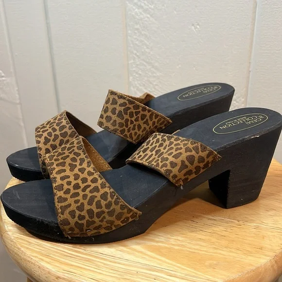 Gemi Collection leopard print block heel sandals - Picture 3 of 10